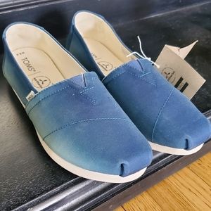 Toms Blue Alpargata Slip-ons